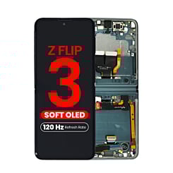 OLED Assembly with Frame for Galaxy Z Flip 3 F711 (GREEN) (US & International) (Aftermarket Pro OLED / 120HZ)