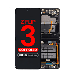 OLED Assembly with Frame for Galaxy Z Flip 3 F711 (BLACK) (US & International) (Aftermarket OLED / 60HZ)