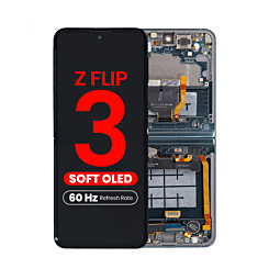 OLED Assembly with Frame for Galaxy Z Flip 3 F711 (GREEN) (US & International) (Aftermarket OLED / 60HZ)
