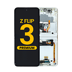 OLED Assembly with Frame for Galaxy Z Flip 3 F711 (CREAM) (US & International) (Premium)