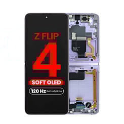 OLED Assembly with Frame for Galaxy Z Flip 4 F721 (BORA PURPLE) (US & International) (Aftermarket Pro OLED / 120HZ)