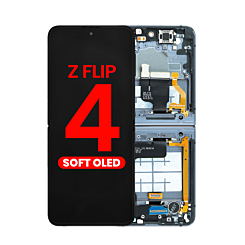 OLED Assembly with Frame for Galaxy Z Flip 4 F721 (BLACK) (US & International) (Aftermarket OLED)