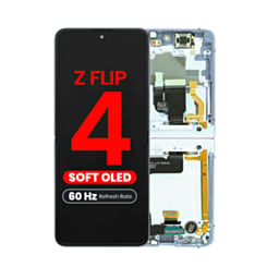 OLED Assembly with Frame for Galaxy Z Flip 4 F721 (BLUE) (US & International) (Aftermarket OLED / 60HZ)