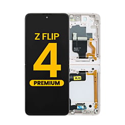 OLED Assembly with Frame for Galaxy Z Flip 4 F721 (CREAM) (US and International) (Premium)