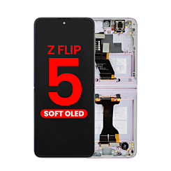 OLED Assembly with Frame for Galaxy Z Flip 5 F731 (LAVENDER) (US & International) (Aftermarket OLED)