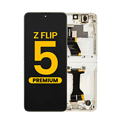 OLED Assembly with Frame for Galaxy Z Flip 5 F731 (CREAM) (US and International) (Premium)