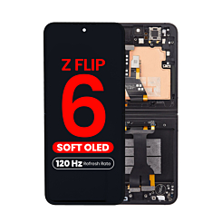 OLED Assembly with Frame for Galaxy Z Flip 6 F741 (BLACK) (US & International) (Aftermarket Pro OLED / 120HZ)