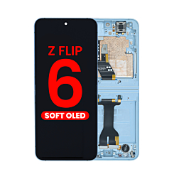 OLED Assembly with Frame for Galaxy Z Flip 6 F741 (BLUE) (US & International) (Aftermarket OLED)