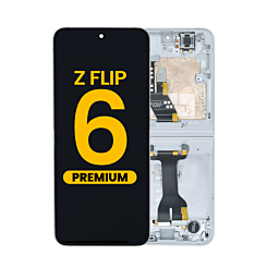OLED Assembly with Frame for Galaxy Z Flip 6 F741 (SILVER SHADOW) (US & International) (Premium)