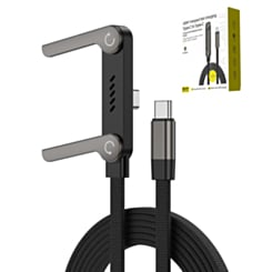 USB C-C Fast Charging Cord with Built-in Phone Stand (3ft / 240W) (Only Ground Shipping)
