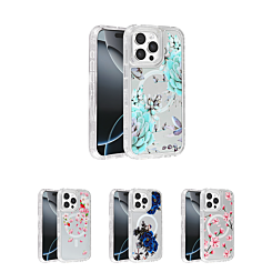 Flower Design Transparent Case with Wireless Charger for iPhone 13 Pro Max (Only Ground Shipping)