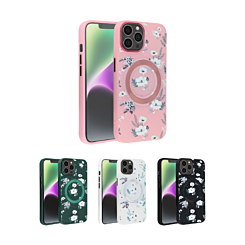 Flower Design Wireless Charging Case for iPhone 15 Pro (Only Ground Shipping)