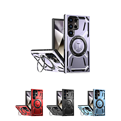 Full-Body Rugged Shockproof Case with Built-in Ring Holder for Galaxy S22 Ultra (Only Ground Shipping)