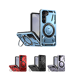 Full-Body Rugged Shockproof Case with Built-in Ring Holder for Galaxy S23 (Only Ground Shipping)