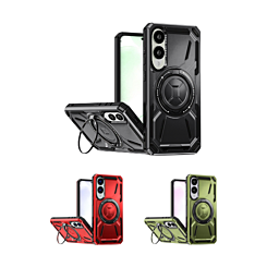 Full-Body Rugged Shockproof Case with Built-in Ring Holder for Galaxy S25E (Only Ground Shipping)
