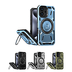 Full-Body Rugged Shockproof Case with Built-in Ring Holder for iPhone 16 Plus (Only Ground Shipping)