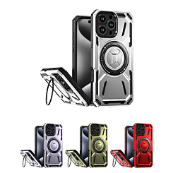Full-Body Rugged Shockproof Case with Built-in Ring Holder for iPhone 16 Pro (Only Ground Shipping)