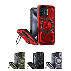 Full-Body Rugged Shockproof Case with Built-in Ring Holder for iPhone 16 (Only Ground Shipping)