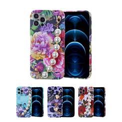 Full Cover Fashion Pearl Bracelet Flowers Design Case for iPhone 8P / 7P (Only Ground Shipping)