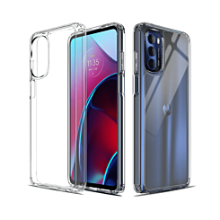 Moto G22 Hybrid Case with Air Cushion Technology - CLEAR (Only Ground Shipping)