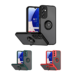 Galaxy A14 4G/5G Hard PC Rear / Soft TPU Colorful Border Case with I-ring Holder (Only Ground Shipping)
