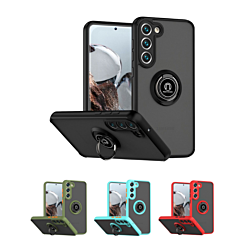 Galaxy A54 5G Hard PC Rear / Soft TPU Colorful Border Case with I-ring Holder