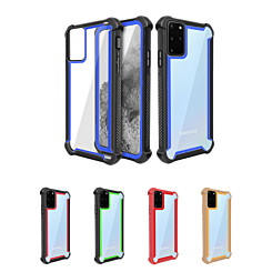 Galaxy S20 3in1 Hybrid Clear Soft TPU Hard PC Back Cover Case