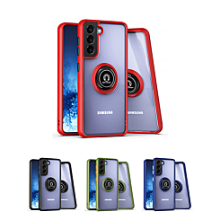 Galaxy S22 Plus Hard PC Rear / Soft TPU Colorful Border Case with I-ring Holder (Only Ground Shipping)