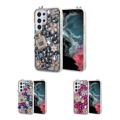 Galaxy S23 Crystal Flower Perfume Silicone Hard Case