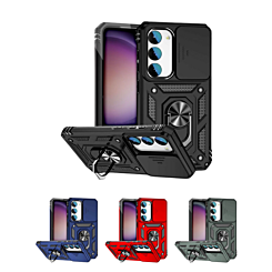 Galaxy S23 FE Dual Layers Hybrid Case with Metal Ring & Camera Protector