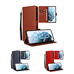 Galaxy S23 Leather Wallet Case with Card Slot