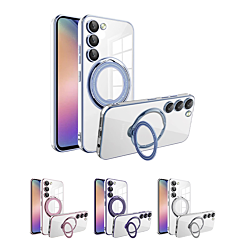 Galaxy S23 Plus Magnetic Clear Cases with Magsafe Ring Stand