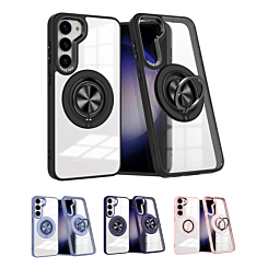 Galaxy S23 Plus Transparent Wireless Charging Case with Ring Holder