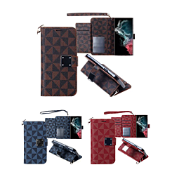 Galaxy S23 Plus Triangle Geometric Design Wallet Case