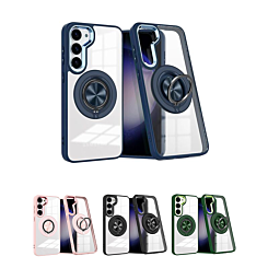 Galaxy S23 Transparent Wireless Charging Case with Ring Holder