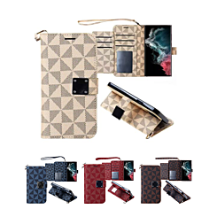 Galaxy S23 Triangle Geometric Design Wallet Case