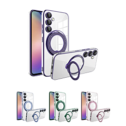Galaxy S23FE Magnetic Clear Cases with Magsafe Ring Stand