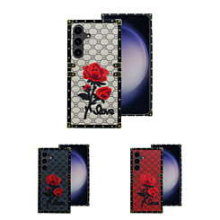 Galaxy S24 Double Injection Rose Design Leather Case (Only Ground Shipping)