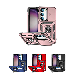 Galaxy S24 / S25 Dual Layers Hybrid Case with Metal Ring And Camera Protector (Only Ground Shipping)