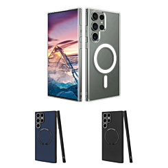 Galaxy S24 Ultra Leather Design Wireless Charging Case