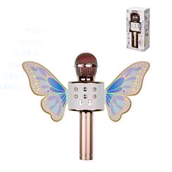 Girls Metallic Sing-Along Karaoke Speaker Microphone with Detachable Butterfly (Only Ground Shipping)