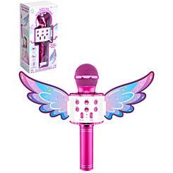 Girls Metallic Sing-Along Karaoke Speaker Microphone with Detachable Wings (Only Ground Shipping)