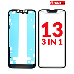 Buy the 3in1 Front Glass, Frame, and OCA for iPhone 13 G+ Oca Pro.

