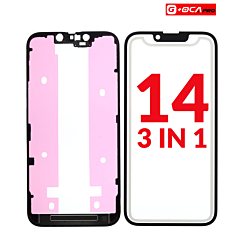 Shop the 3-in-1 front glass, frame, and OCA for iPhone 14 G+ OCA Pro.

