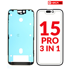 Shop the 3-in-1 front glass, frame, and OCA for iPhone 15 Pro G+ OCA Pro.
