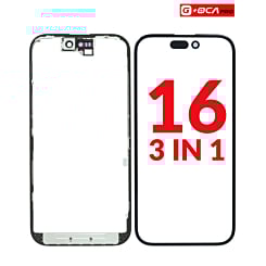 Buy the 3-in-1 Front Glass, Frame, and OCA for iPhone 16 G+ OCA Pro.