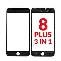 G+ OCA PRO 3-in-1 (Front Glass + Frame + OCA) for iPhone 8 Plus (BLACK) (Pack of 2)