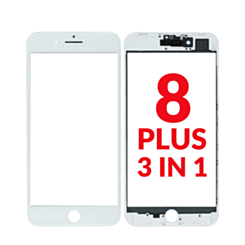 G+ OCA PRO 3-in-1 (Front Glass + Frame + OCA) for iPhone 8 Plus (WHITE) (Pack of 2)