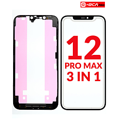 Order the 3in1 Front Glass + Frame + OCA Premium for iPhone 12 Pro Max G+ Oca Pro.






