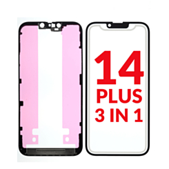 Buy the 3-in-1 front glass, frame, and OCA set for the iPhone 14 Plus — Premium, G+ OCA Pro.